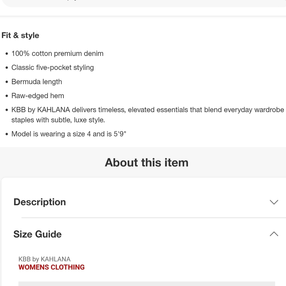 KBB by KAHLANA Women's 'The Denim Bermuda Shorts' - Picture 5 of 6